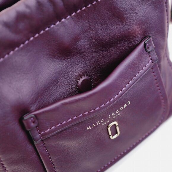NWT Marc Jacobs Tied Up Leather Drawstring Bag in Violet Purple $395+ - Picture 12 of 12